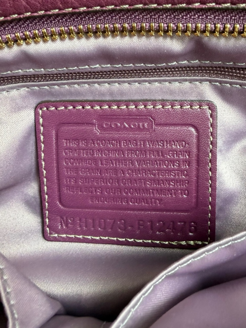 Purple Coach bag - Picture 3 of 4